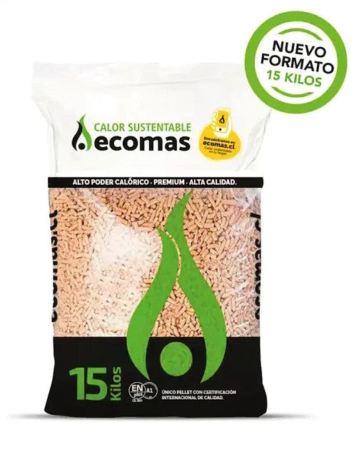 PELLET PARA CALEFACCION ECOMAS X 15 KG